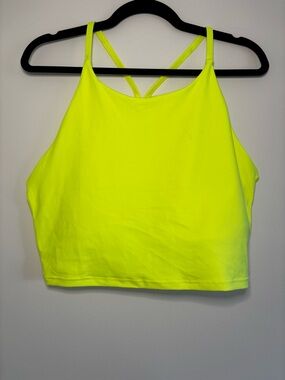 Old Navy Neon Yellow High Neck Sports Bra Tank
